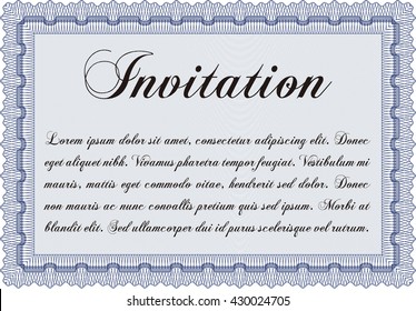 Formal invitation. Customizable, Easy to edit and change colors. With complex background. Good design. 