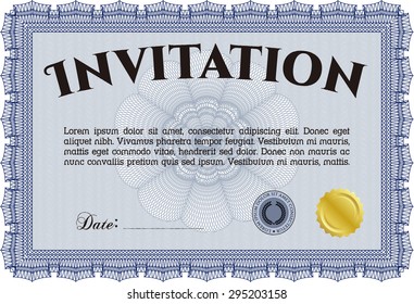 Formal invitation. Detailed.Easy to print. Excellent design. 