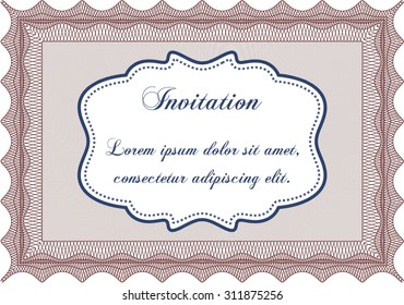 formal invitation border frame beauty design background stock vector