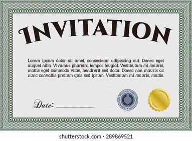 Invitación formal. Diseño elegante. Personalizable, fácil de editar y cambiar de color.Fácil de imprimir. 