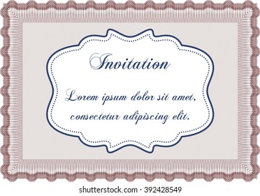 Formal invitation. Excellent design. With complex background. Customizable, Easy to edit and change colors. 