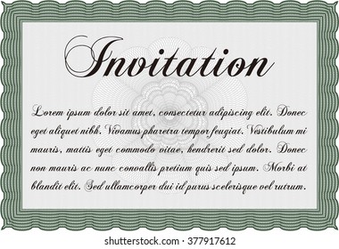 Invitación formal. Buen diseño. Personalizable, fácil de editar y cambiar los colores. Con fondo. 
