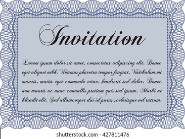Formal invitation. Good design. Customizable, Easy to edit and change colors. With complex background. 