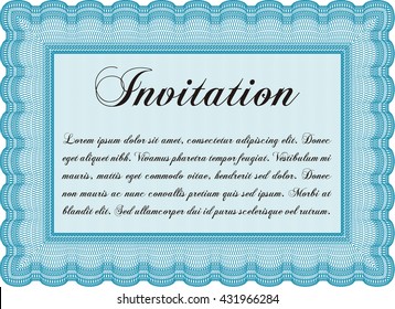 Formal invitation. Good design. Customizable, Easy to edit and change colors. With complex background. 