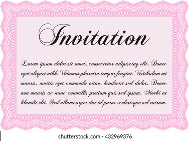 Formal invitation. Good design. Customizable, Easy to edit and change colors. With complex background. 
