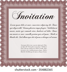 Formal invitation. With linear background. Customizable, Easy to edit and change colors.Retro design. 