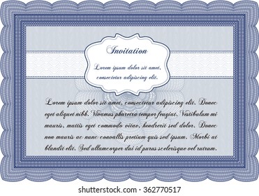Formal invitation. Lovely design. Printer friendly. Detailed.