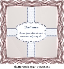 Formal invitation. Retro design. With background. Customizable, Easy to edit and change colors.