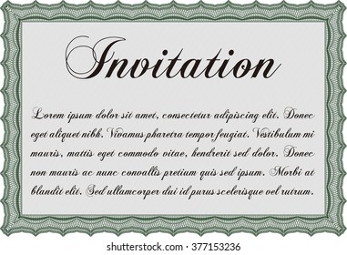 Formal invitation template. With complex background. Customizable, Easy to edit and change colors. Excellent design. 