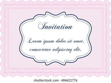 Formal invitation template. Complex background. Lovely design. Customizable, Easy to edit and change colors. 