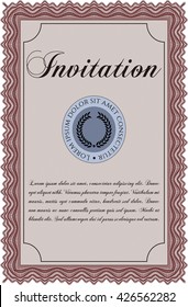 Formal invitation template. Complex background. Lovely design. Customizable, Easy to edit and change colors. 