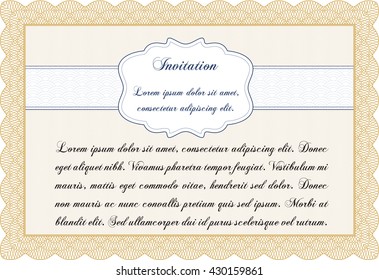 Formal invitation template. Complex background. Customizable, Easy to edit and change colors. Lovely design. 