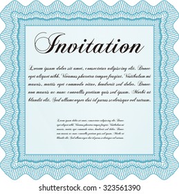 Plantilla de invitación formal. Personalizable, Fácil de editar y cambiar los colores.Con patrón y fondo guilloche. Bonito diseño. 
