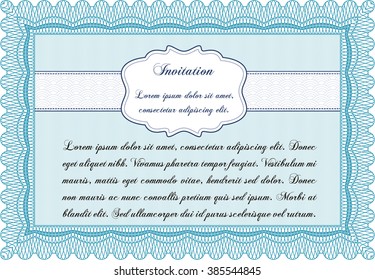 Formal invitation template. Customizable, Easy to edit and change colors. With complex background. Excellent design. 