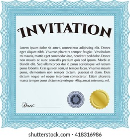 Formal invitation template. Customizable, Easy to edit and change colors. Complex background. Lovely design. 