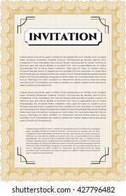 Formal invitation template. Customizable, Easy to edit and change colors. Lovely design. Complex background. 