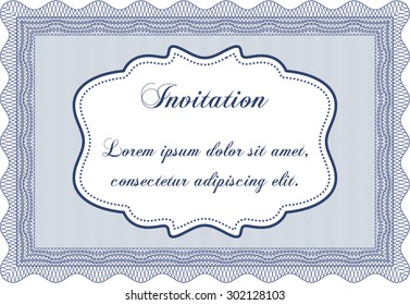 Formal invitation template. Detailed.With linear background. Excellent design. 