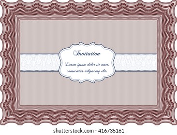Formal invitation template. Excellent design. Complex background. Customizable, Easy to edit and change colors. 