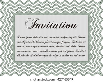 Formal invitation template. Excellent design. Customizable, Easy to edit and change colors. Complex background. 