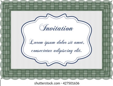 Formal invitation template. Excellent design. Complex background. Customizable, Easy to edit and change colors. 