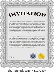 Formal invitation template. Excellent design. Customizable, Easy to edit and change colors. Complex background. 