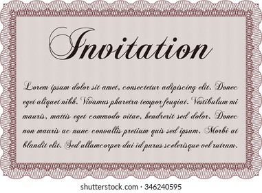 Formal invitation template. With linear background. Customizable, Easy to edit and change colors.Artistry design. 
