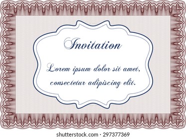 Formal invitation. Vector illustration.Lovely design. Easy to print. 