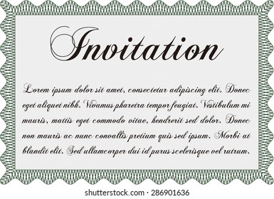Formal invitation. Vector illustration.With background. Sophisticated design. 