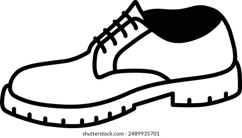 icono de mocasín formal forrado en blanco y negro