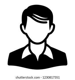 Formal Man Avatar Icon.