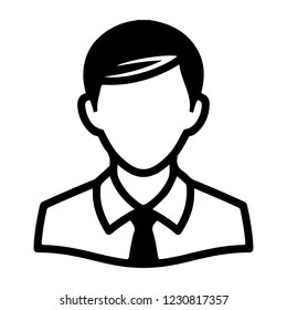 Formal Man Avatar Icon.