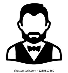 Formal Man Avatar Icon.