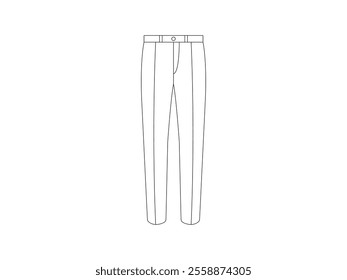 Formal Pants Outline icon vector. Formal Pants Outline isolated white background. Vector Illustration