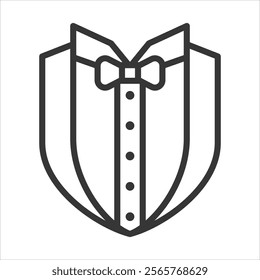 Formal Parties Icon Vector Illustration Outline Style