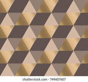 Formal polygon striped seamless pattern vector illustration. Concept geometric tile background for luxury man surface print and web design, background, fabric. 