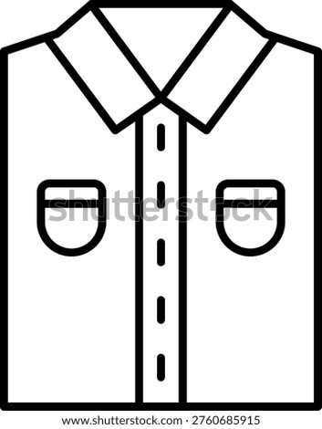 Formal Shirt Art vector Icon Design Illustration