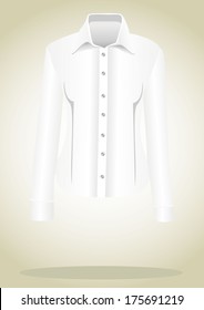 Formal shirt with button down collar and long sleeves