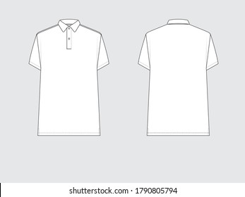 Formal Shirt Flat Sketch Vector Stock Vector (Royalty Free) 1790805794 ...