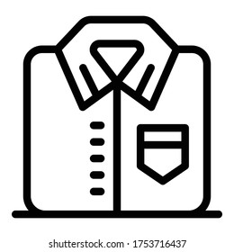 Formal shirt icon. Outline formal shirt vector icon for web design isolated on white background