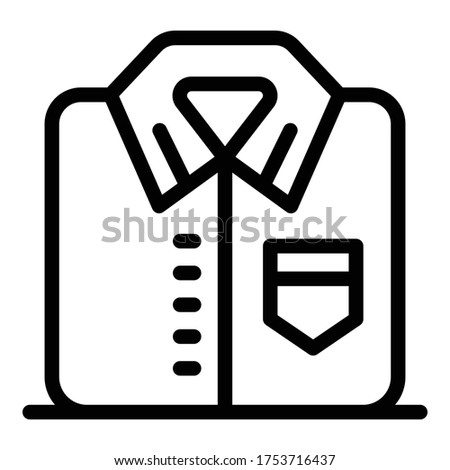 Formal shirt icon. Outline formal shirt vector icon for web design isolated on white background