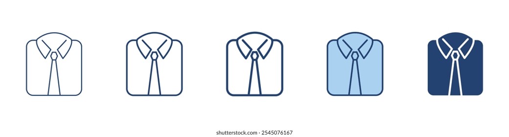 Icono formal de la camiseta Conjunto de símbolos colección