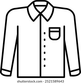 Formal shirt Line vector Icon Design