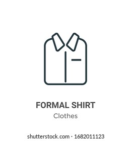 Icono de vector de esquema de pantalones formal. Icono de pantalones formal en línea delgada, ilustración de elemento simple vectorial plano del concepto de ropa editable trazo aislado en fondo blanco