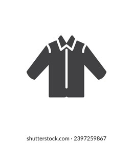 Formal shirt shirt vector icon. filled flat sign for mobile concept and web design. Long sleeve shirt glyph icon. Symbol, logo illustration. Vector graphics