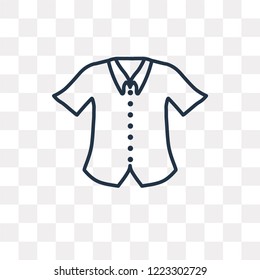 Formal Shirt vector outline icon isolated on transparent background, high quality linear Formal Shirt transparency concept can be used web and mobile