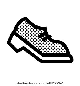 Formal Shoe. Icon Filled with Dots.