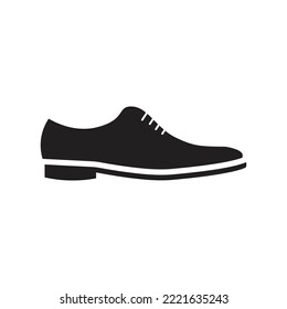 Formal shoe vector illustration. Elegant black man shoe isolated on white background
