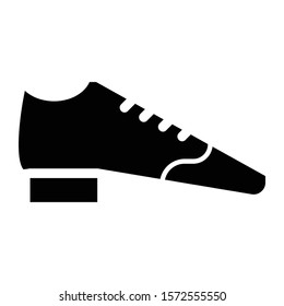 formal shoes icon glyph vector design