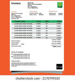 It is a formal and standard quality invoice.
