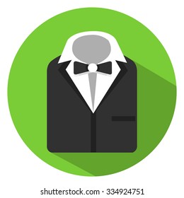 formal suit flat icon